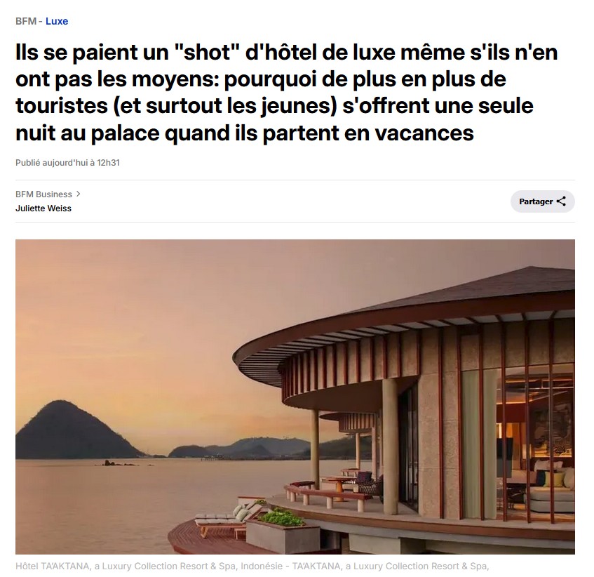 Lire la suite à propos de l’article Pour faire du « lux-scaping, payez-vous un « shot » d&rsquo;hôtel « premium » en séjour « all-inclusive » avec « spa »